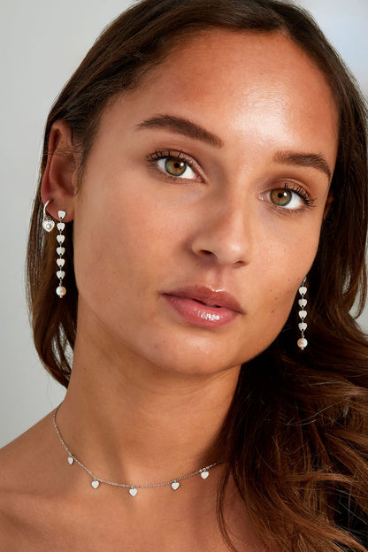 simple necklace with heart pendants