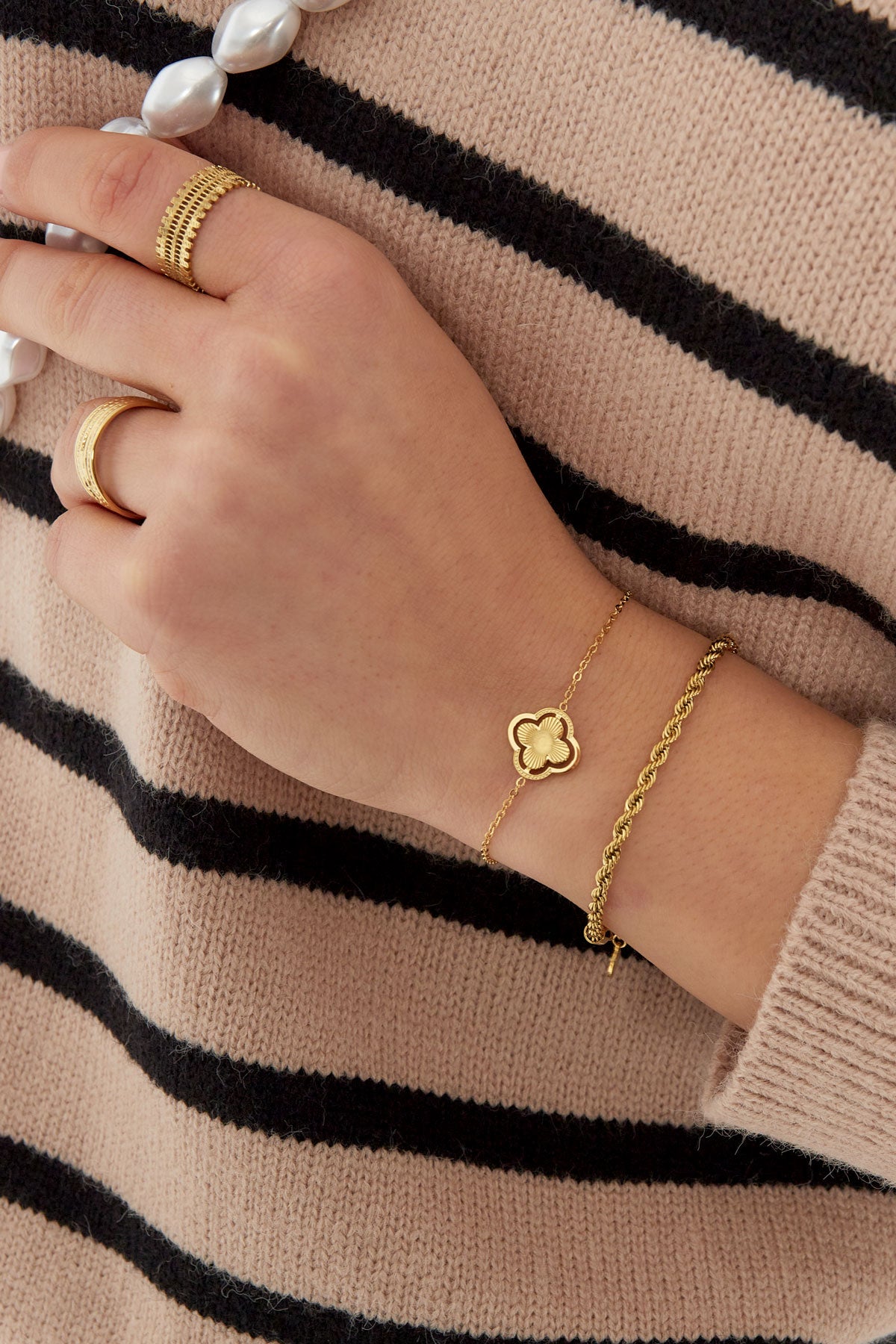 bracelet double clover
