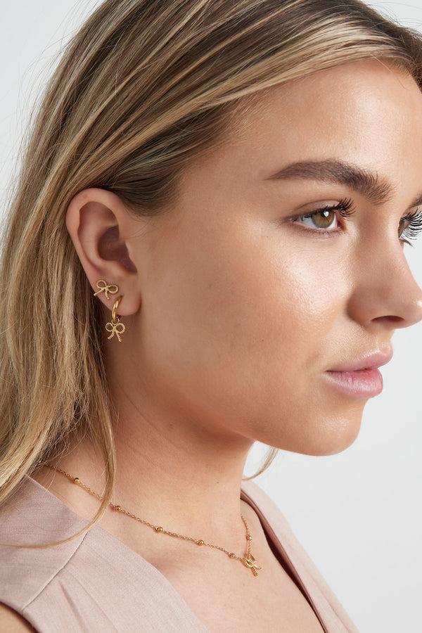 earrings bow basic