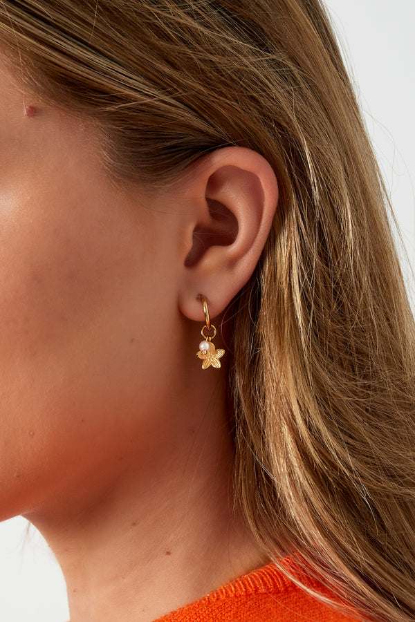pearl blossom earrings