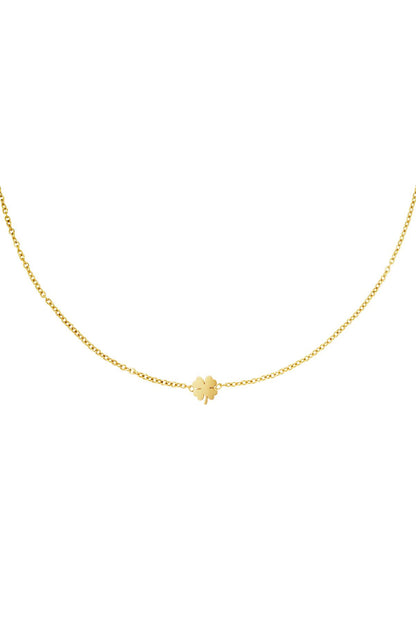 stainless steel necklace clover 
