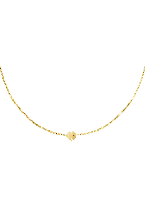 stainless steel necklace clover 