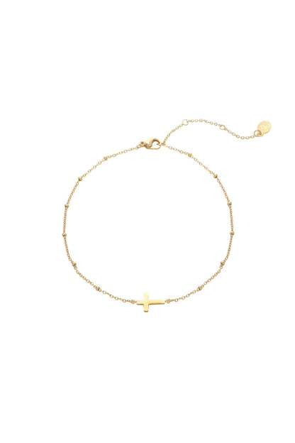 Bracelet Classic Cross Gold Color Stainless Steel