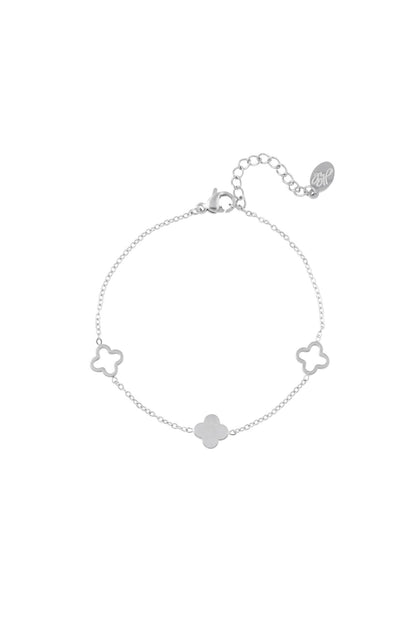Bracelet clovers Gold Color Stainless Steel