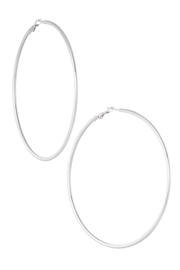 Earrings thin basic hoops 