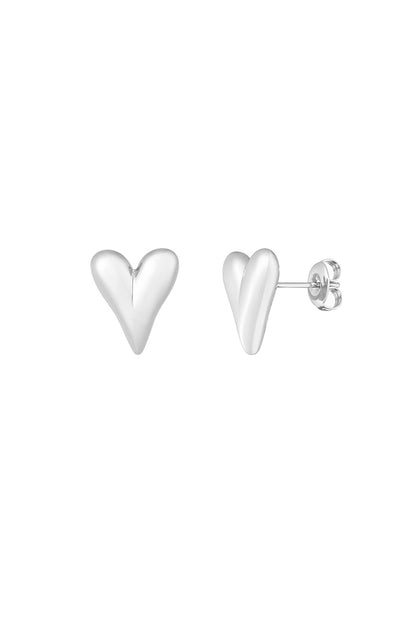 Love studs - Silver Color color