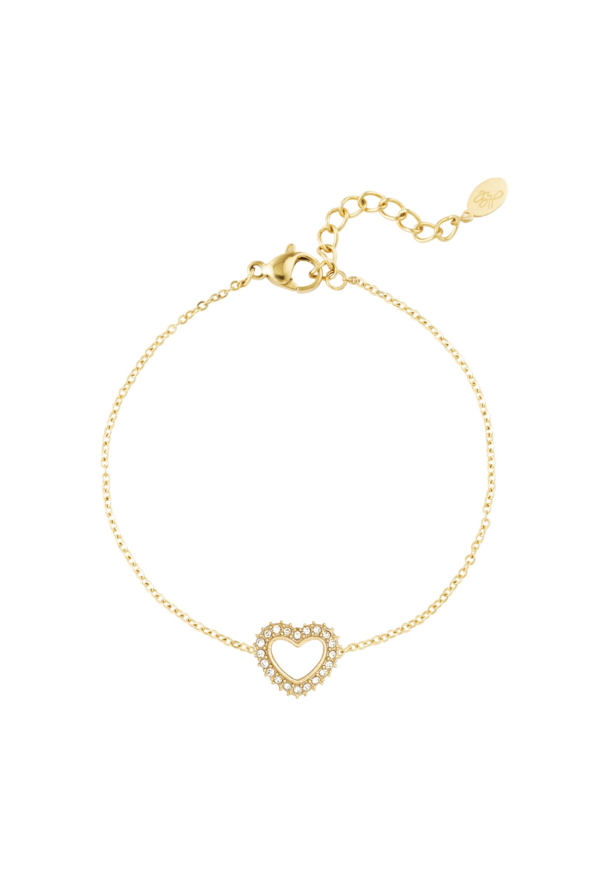 diamond heart bracelet