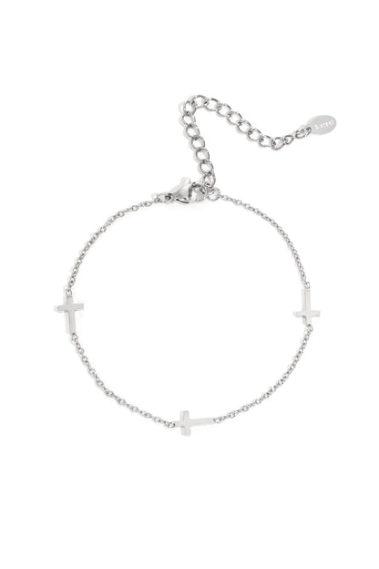 Stainless Steel Chain Bracelets Cross Casual Daily Simple Series Women's jewelry
