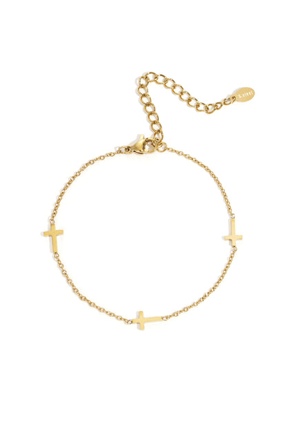 Stainless Steel Chain Bracelets Cross Casual Daily Simple Series Women's jewelry