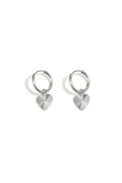 Stainless steel heart earrings