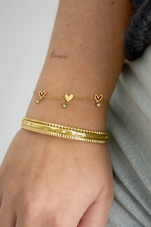 Stainless Steel Chain Bracelets Heart Casual Daily Simple Series Women's jewelry