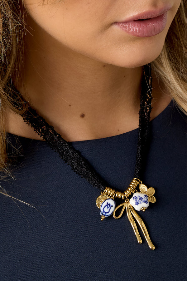 Polyester Long Necklaces Flower Casual Daily Romantic Series Women's jewelry