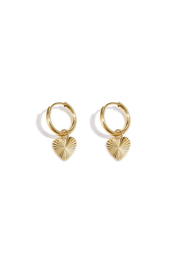 Stainless steel heart earrings
