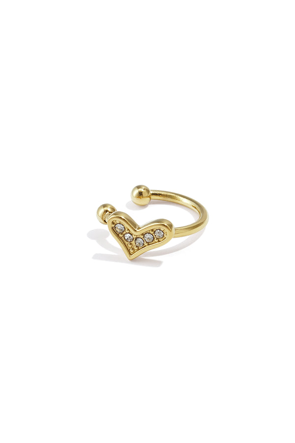 Stainless Steel Ear Cuffs Heart Daily Daily Simple Series Women's jewelry