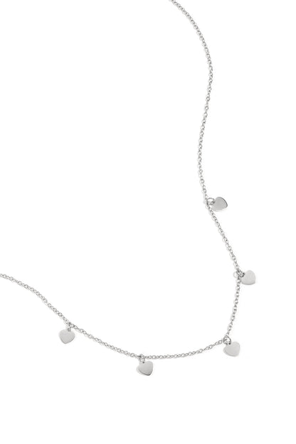 simple necklace with heart pendants