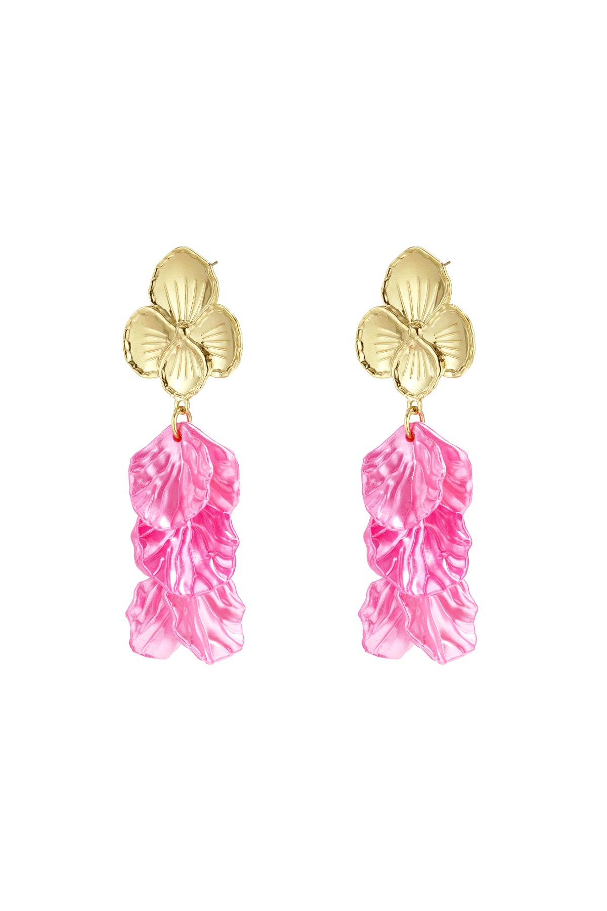 Flower earrings with mother of pearl