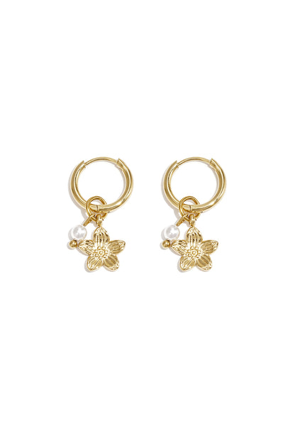 pearl blossom earrings